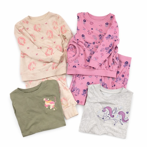 Other - Girls Unicorn Set Bundle — Pink, Cream, Olive, Gray